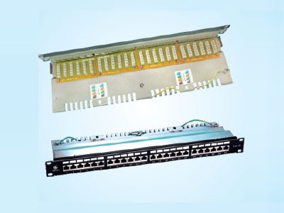 F型6類屏蔽24口普通鍍金配線架